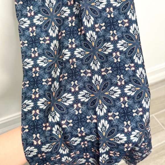 Anthropologie LAIA Norma Wide Leg Tie Waist Jumpsuit in Blue Floral Motif Print - Picture 13 of 17